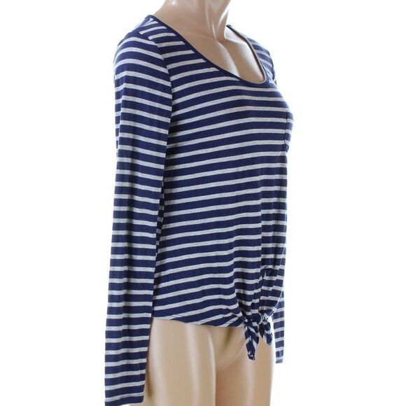 Rebellious One Juniors' Striped Tie Front Top - Picture 11 of 12